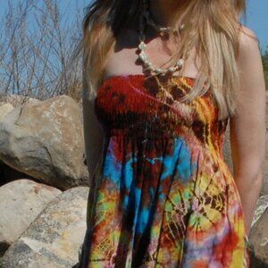 Tie-dye Flouncy Sun Dress. Women's Size Small.